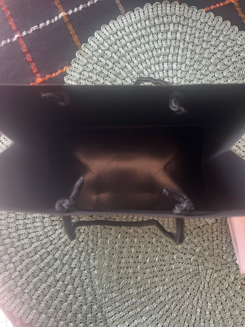 Saks Fifth Avenue Black Paper Shopping Tote with Rope Handles - Picture 6 of 6